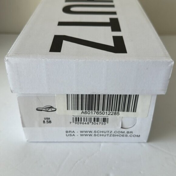 Schutz Puffy Leather Slide Sandals - Fairy Black  Sz.8.5 - Picture 7 of 7